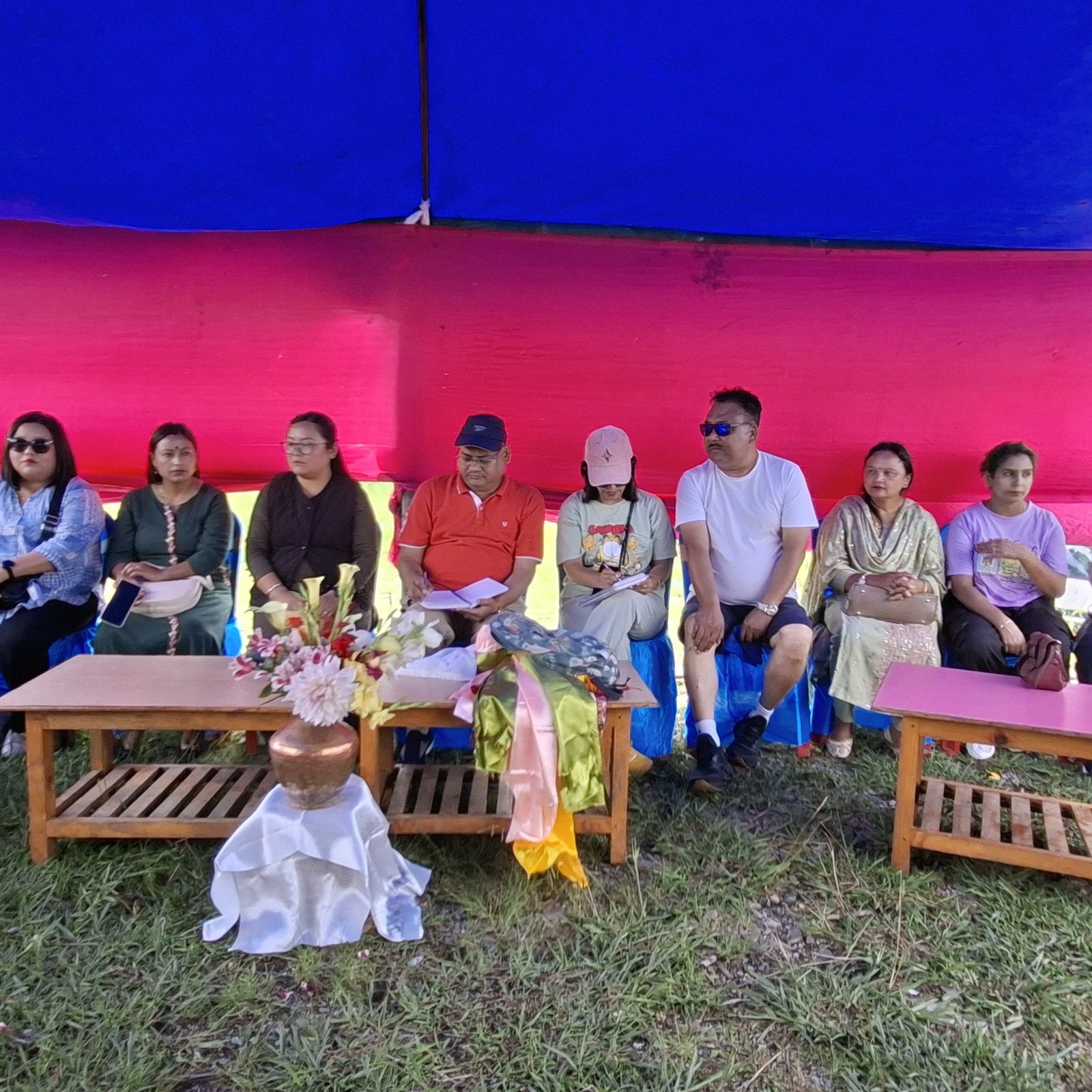 Community representatives attending a tourism development meeting at Sadam